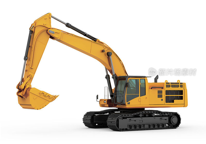 CAT 390D L液压挖掘机。孤立的